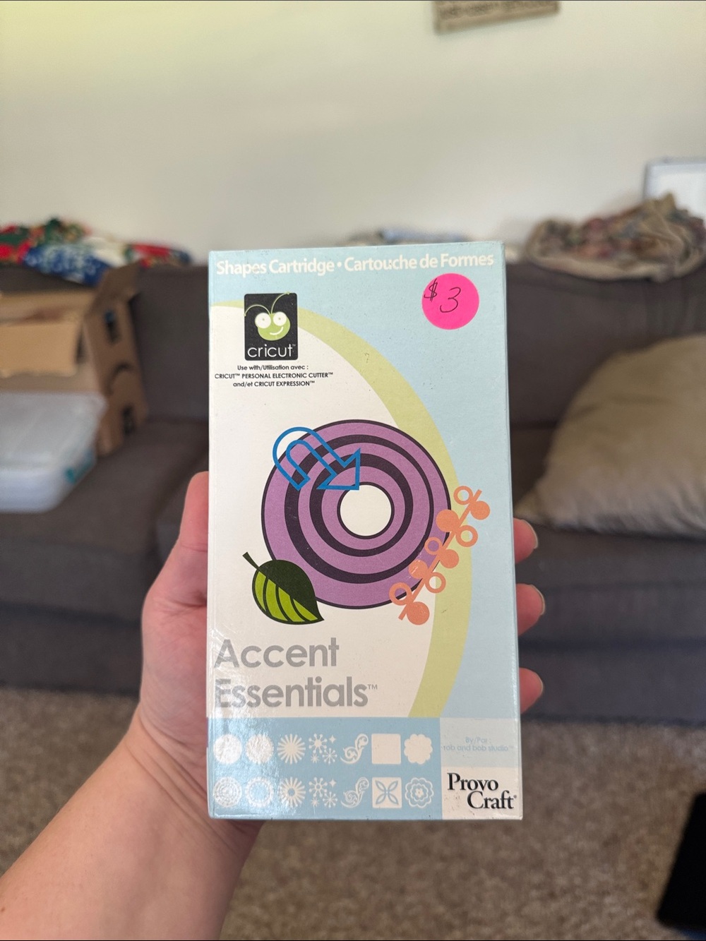 Cricut Accent Essentials Shapes Cartridge - Light Blue & Purple